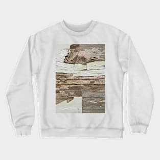 Shabby rustic weathered wood Crewneck Sweatshirt